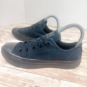 Converse All Stars Low Top Solid Black Sneakers Women's Canvas Shoes Size 6